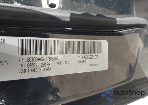 2018 Chrysler 300 Touring z USA, uszkodzony, nr VIN 2C3CCAAG0JH302007